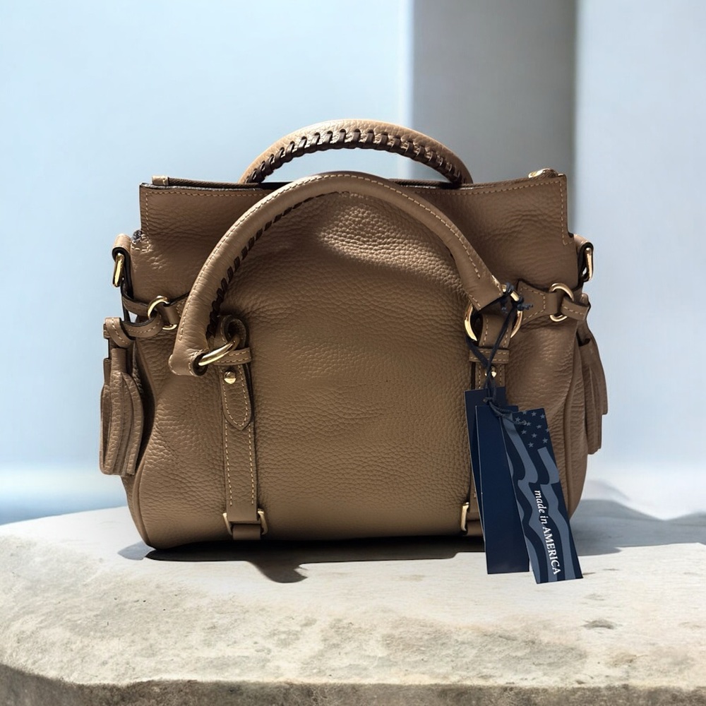 Dooney & Bourke Taupe Leather satchel Handbag. Rare FA980B - Picture 4 of 11